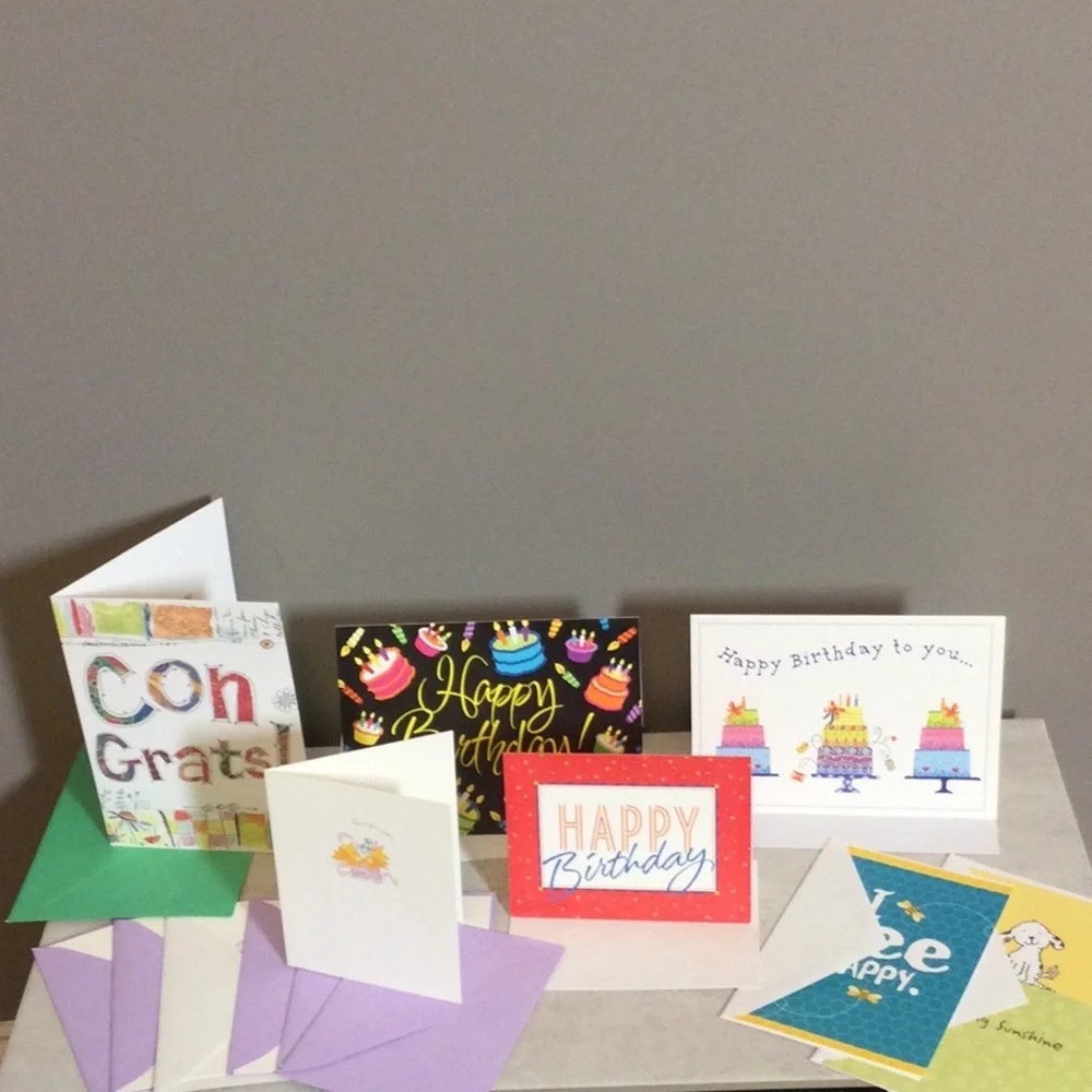 Dozen Colorful Greeting Card Set